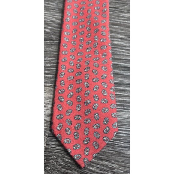 Vintage BIANCHI Red Vintage Italian Necktie Men's Elegant Formal Business Casual - Picture 4 of 8